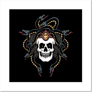 Medusa skull Posters and Art